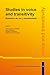 Studies in voice and transitivity (Estudios de voz y transitividad)