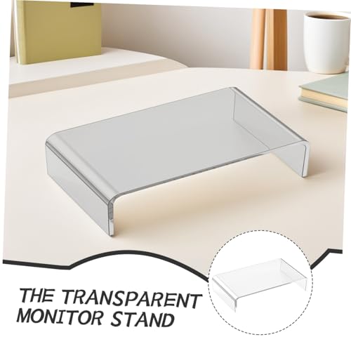 Rehausseur support écran bureau acrylique transparent contre la fatigue cervicale PC