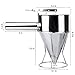 MyLifeUNIT Stainless Steel Pancake Batter Dispenser, Funnel Dispenser with Stand for Takoyaki and Baking