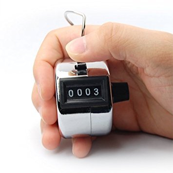 CB30124 4 Digit Manual Hand Tally Mechanical Palm Click Counter