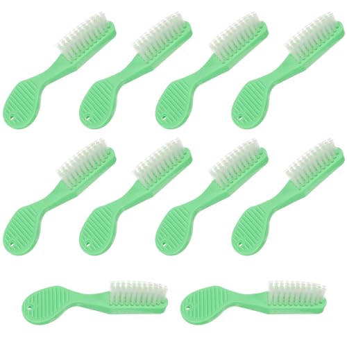 SEWOART Prison Toothbrush Large Brush Head Manual Toothbrush with Short Handle and Thumbprint Grip Handheld Oral Care Brush for Correctional Facilities 10 Pack