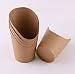 Cindy&Will 50Pcs Disposal Take-out Party Frozen Dessert Supplies Baking Cakes Egg Puff Waffle French Fries Chips Ice Cream Snacks Kraft Paper Cups Holder, 14oz (Brown)