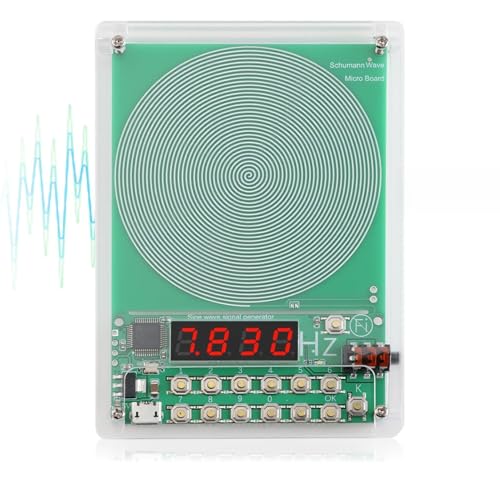 7.83Hz Frequency Generator for Healing 0.01-100000Hz Adjustable Schumann Wave Resonance Generator with Dust Cover Ultra Low Pulse Portable Healing Device for Meditation Stress Relief Relaxation Sleep