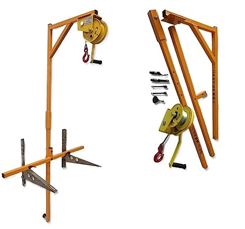 icVantA Self-Locking Winch + Bracket, Install The Air Conditioner External Unit Hoisting Machine Lift, High-Altitude Demolition Tools (Color : 3ph Brackets+20m Winch) (3ph Brackets+15m Winch)