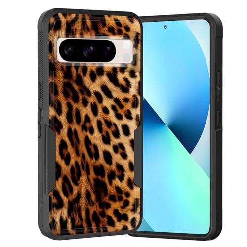 Coque Pixel 8 Pro hybride premium au design imprimé léopard chic