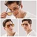 Trendy Retro Sunglasses for Men Women Classic Stark Vintage Shades 70s Italian Fashion Square Metal Glasses (Red Lens/Black Gold Frame, 56)