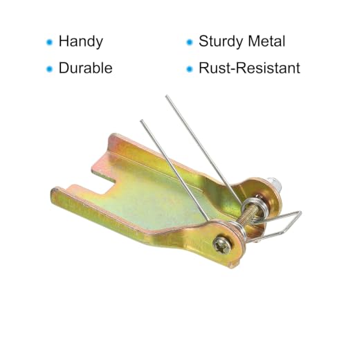 Image of PATIKIL 3 Inch 76mm Hook Safety Latch Kit, 4 Pack Metal Towing Hitch Replacement for Clevis Hook Trailer, Golden Tone