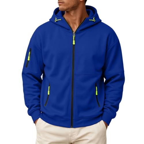 Mens Zip Up Hoodie Tactical Hoodie Fleece Comfy Sweatshirt Sweat Shirt - image 1