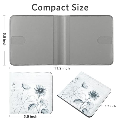 Image of CoBak Car Registration and Insurance Holder - Vehicle Glove Box Car Organizer, Auto Truck Comparment Accessories Case for Essential Document, Driver License, Cards (Sunflower)