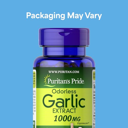 Puritan's Pride Premium Odorless Garlic Fresh 10 mg(1000mg Equivalent), Herb Dietary Supplement for Heart Health and Circulation Support with Antioxidant Properties, 250 Rapid Release Softgels - Image 5