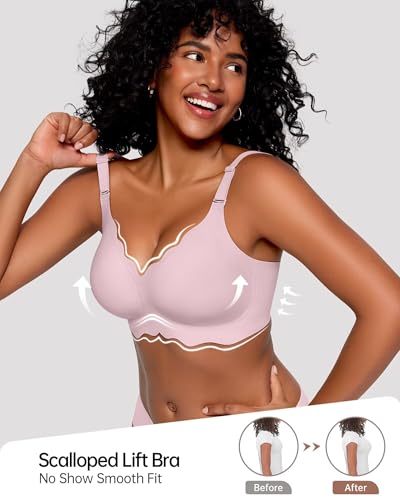 Image of Vertvie Jelly Bras for Women No Underwire Wireless Push Up Bra Full Coverage Bralettes Seamless Comfort Everyday Sports Bra