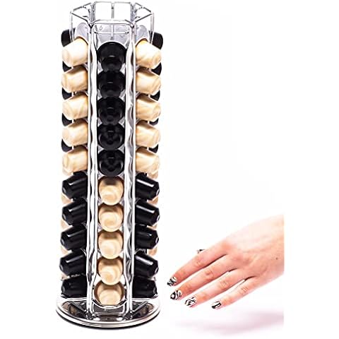 Peak Coffee Nespresso Original Line Pods Kaffee Kapselhalter - Kaffee Ständer mit extra Stauraum im Inneren - Kaffee Kapsel Aufbewahrung für 70 Kaffee Pods Cover