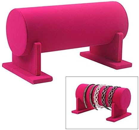 TETHYSUN Velvet Headband Holder, T-Bar Necklace Jewelry Display Stand Jewelry Storage Organizer for Home Organization, Black