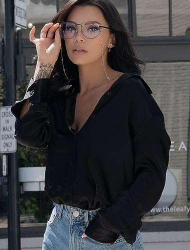 Image of Veda Tinda Vision Square Oval Round Computer Gaming Retro Women Blue Light Clear Reading Bluelight Blocking Glasses for Women
