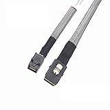 sas kabel extern Internal HD MINI SAS cable is specifically designed to connect a 12 Gbps host bus adapter or RAID controller with a SFF-8643 port to a SAS backplane with a Mini-SAS SFF-8087 port. Multi-Lane SFF-8643 to SFF-8087 cabel with 4 channels can drive 4 devices or more with a SAS expander; Supports multiple lanes of high speed SAS and SATA traffic over a single cable.