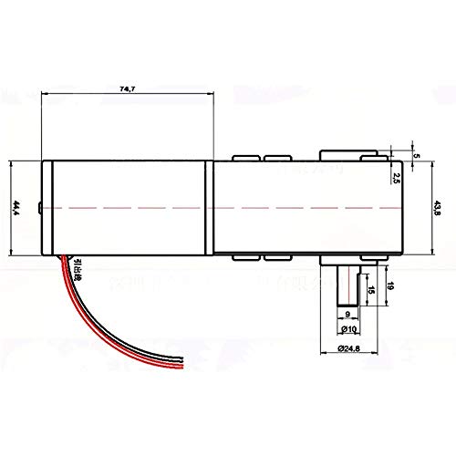 A5882-45 24V 30W DC Motoriduttore, Automazione industriale Motoriduttore a vite senza fine con riduttore di velocità per accessori elettrici