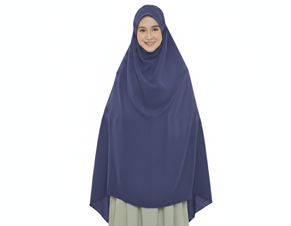 Women's Khimar Long Hijab - Full Coverage Salafi Style Jilbab - Instant Ready to Wear Modest Prayer Dress for Islamic Women