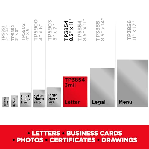Image of Scotch Thermal Laminating Pouches,Clear,5 mil,Laminate Business Cards,Small Banners,Essays,Office or School Supplies,Fits Letter Size 8.9x11.4 in Paper,(Pack of 600)