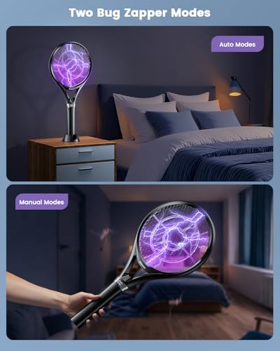 Matamoscas eléctrico Minimoon recargable de 2000 mAh con pantalla LED 5