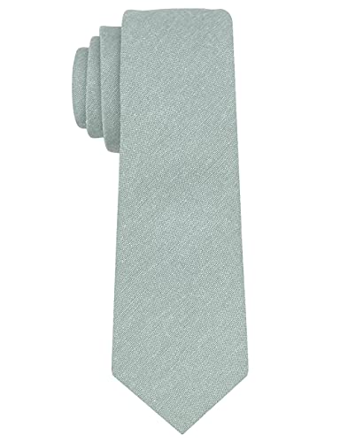 Image of Kebocis Mens Solid Color Cotton Necktie for Men