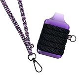 VCase e-device Holder with Lanyard, Comfortable Design for Device and lighters, 3 Device Case Sizes for Perfect Fit, anti-lost Lanyard, Strength Elastic Holder (With Lanyard, Ethnic Purple, Large)
