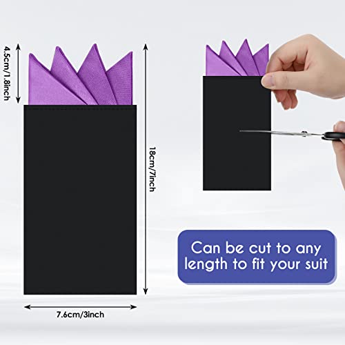 12 Pcs Triangle Men's Prefolded Pocket Squares Masculine Polyester Suit Handkerchief On Card, 12 Colors #TOP1