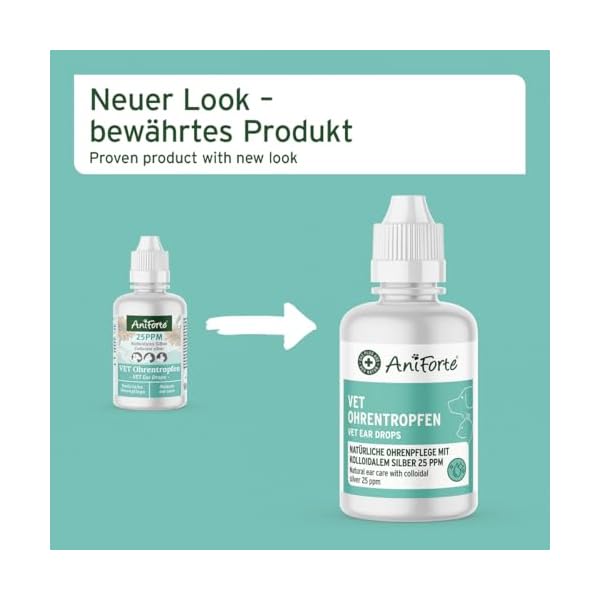 AniForte Ohrentropfen mit kolloidalem Silber 25ppm & Ringelblume 50ml | Für Hunde, Katzen & Kleintiere I Bei Ohrentzündungen, Juckreiz I Ohrenpflege, Ohrenhygiene, Gesunde Ohren – Bild 7