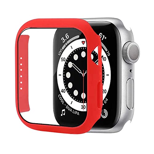 Zore Apple ile uyumlu Watch 7 45mm Watch Gard 01 Ekran Koruyucu Kırmızı