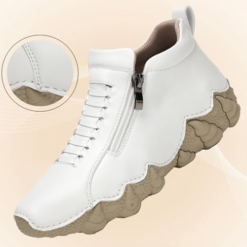 Women's Waterproof Platform Chukka Boots Fashion High Top Non-Slip Breathable Breathable Orthopedic Shoes Outdoor Hiking Walking Casual Sneakers3