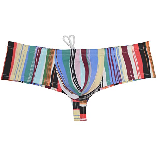 OROCOJUCO Men's Cheeky Brief High Cut Rear Swimwear Board Surf Short Skimpy Trunks Bulge Boxers Swimsuit3