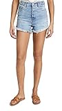 Free People Women's Curvy Vintage High Rise Shorts, Denim Blue, 24