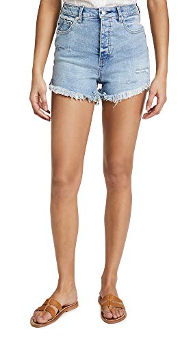 Free People Women's Curvy Vintage High Rise Shorts, Hightide Blue, 26
