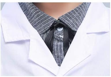 Miniatura 5 de Abrigo de laboratorio blanco para niños - Abrigo de laboratorio infantil para científico médico y disfraz de experimento de química