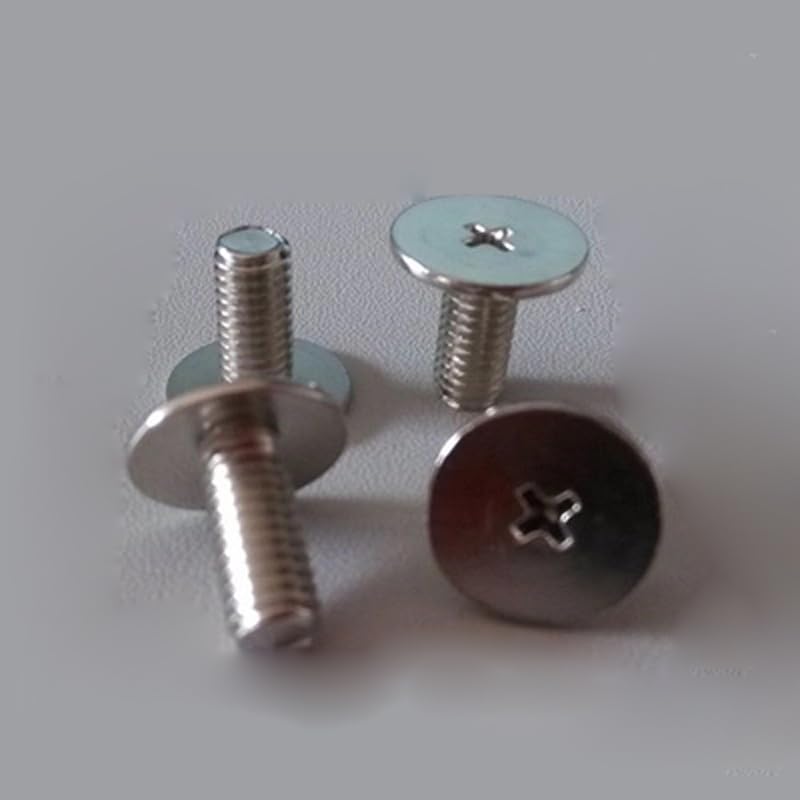 M 4 Phillips Screw Big Flat Head Screws Countersunk Thin Head C Head Bolts Stainless Steel 20Pcs - (Dimensions: M 4x8x8x0.9mm)