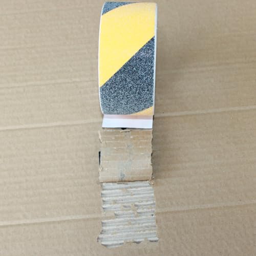 Image of Anti Slip Tape 2 Inch Wide, Waterproof Grip Adhesive Heavy Duty High Traction Friction for Indoor /Outdoor Steps (17 Ft /Yellow-Black).