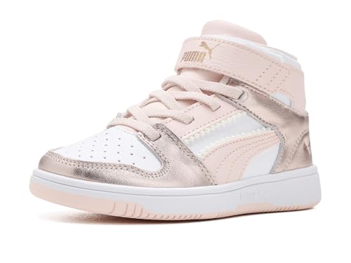 Image of PUMA Kids' Rebound Layup Mid Hook and Loop Sneakers