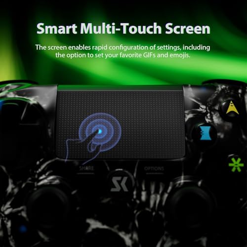 CHENGDAO Wireless Controller für PS4, Game Controller für PS4/Pro/Slim/PC, Gamepad mit Dual Vibration, 6-Achsen Gyro sensor, Schwarz – Bild 5