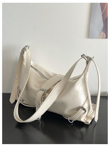 SweatyRocks Women's Y2K Buckle Shoulder Bag Adjustable Strap Crossbody Purses with Zipper4