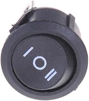 Yuvarlak 3 Pin Anahtar Rocker Switch Mini Buton Siyah 23mm A ma Kapama Anahtar  On Off On 3 Durumlu