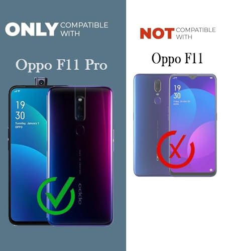 Image of Jkobi Back Case Cover for Oppo F11 Pro (Shockproof with Polycarbonate Clear Panel | Professional Black)