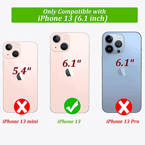 Designed For Iphone 13 Case Wallet For Women,Flip Folio Cover With Butterfly Embossed Pu Leather Kickstand Credit Card Holder Slots Magnetic Wrist Strap Protective Phone Case For Iphone 13 (Pink) #TOP4
