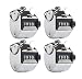 Aonal 4-Pack Tally Counter Handheld - 4 Digit Number Lap Counter Manual Mechanical Clicker with Finger Ring Sliver