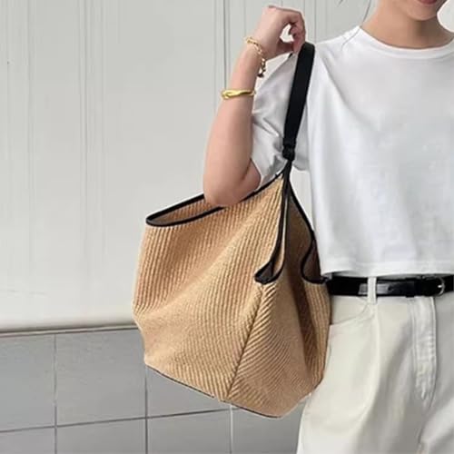 Handbag Handbag Straw Woven Bag Women 2024 New French Niche Designer Shoulder Bag Crossbody Straw Bags(Small)4