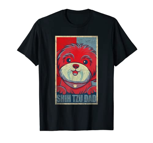 Shih Tzu Dad Funny Shih Tzu Dog Dad Vintage Amante de perros Camiseta