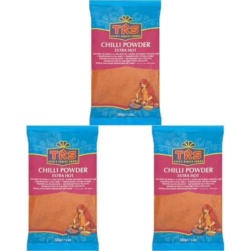 TRS - Guindilla extra picante en polvo - (1 X 100 GR) (Paquete de 3)