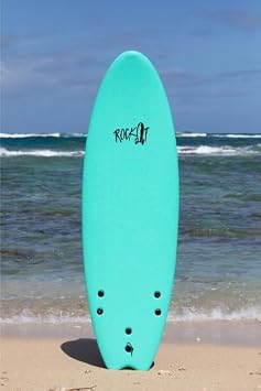 Rock-It Alberto 5ft6 Soft Top Surfboard, Surf Board for Kids, Tabla De Surf, Kids Surfboards, Surfing Board Designed for Beginners - Innovative Design for Safety & Easy to Paddle