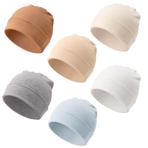 AQOKKA Baby Newborn Hats for Unisex Infant Toddler Soft Beanie Warm Cap Newborn Hospital Hats for Baby Boy Girl 0-24 Months