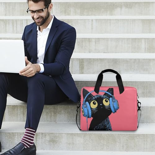 Bolsa para portátil con estampado gato musical miniatura 3