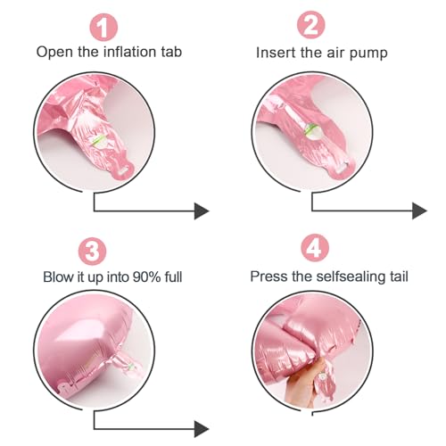 Image of Pearlescent Pink Number Balloon 40 Inch, 0 Number Balloons, 10 20 30 40 50 Numbers Balloon Birthday Decorations, Party Supplies for Women