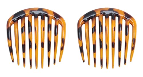 2 Peines Laterales para Cabello de 9 Dientes 7.5x7.3 cm Plástico miniatura 1
